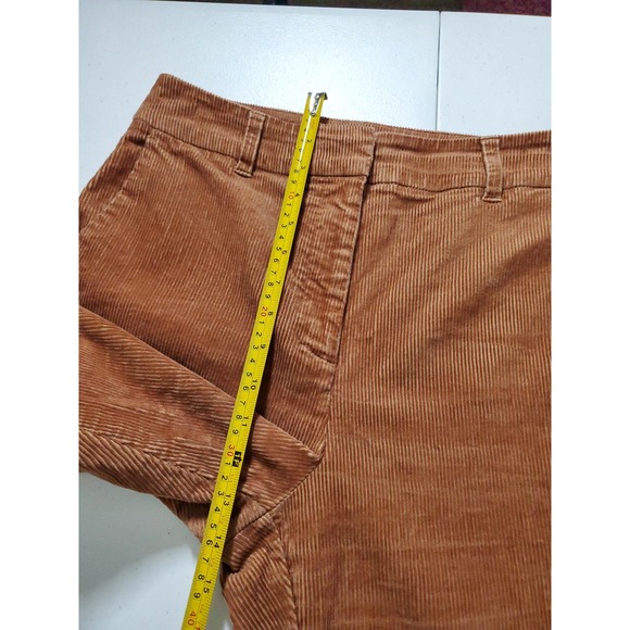 VTG Boden Corduroy Flare Pants Brown High Rise Women's 8 Long Tall Academia - Picture 8 of 10